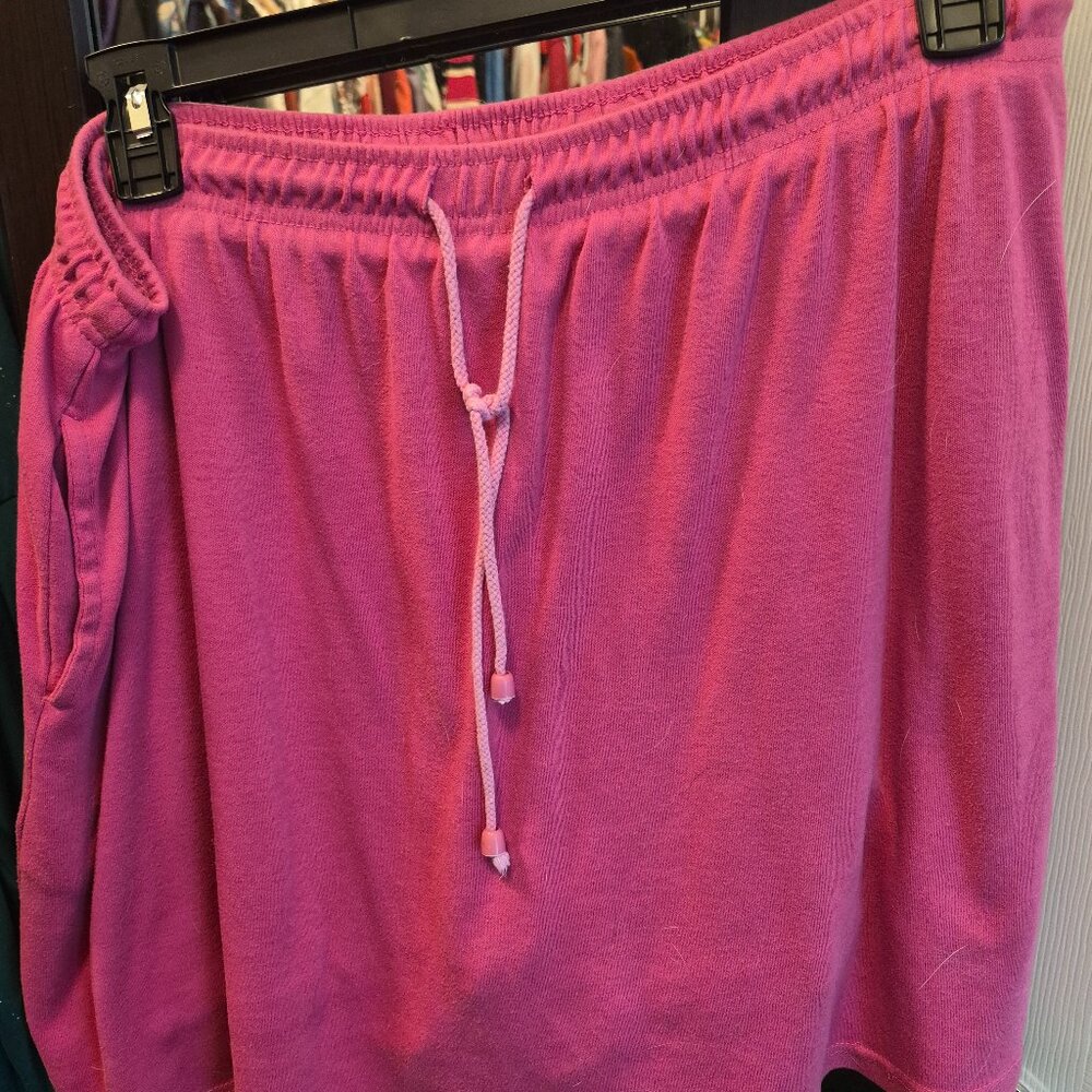 Woman Within Pink Drawstring Lounge Skort